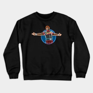 Roddy piper neon bg Crewneck Sweatshirt